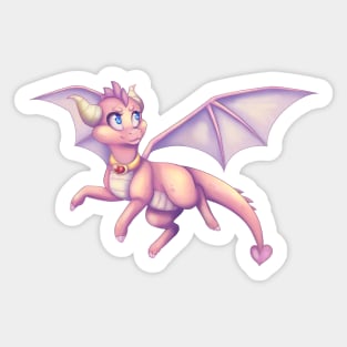 Ember the pink dragon Sticker